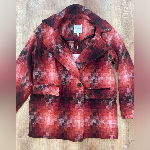 Avec Les Filles Geo Pattern Double Breasted Coat - Picture 4 of 10